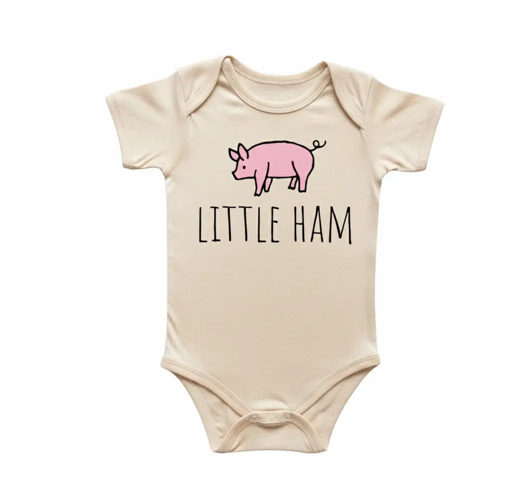 Farm Pig Farmer Newborn Baby Onesie® Bodysuit