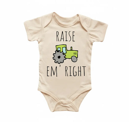 Farmer Farm Tractor Newborn Gift Baby Onesie® Bodysuit