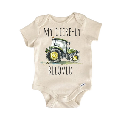 Farmhand Farmer Tractor Newborn Baby Onesie® Bodysuit