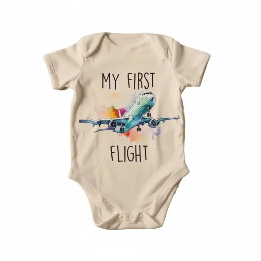 First Airplane Flight Newborn Baby Onesie® Bodysuit