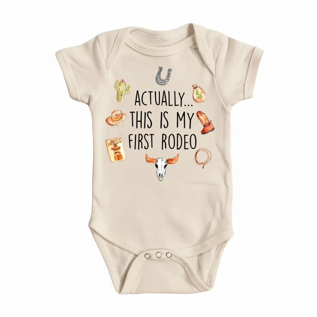 First Rodeo 1 Newborn Baby Onesie® Bodysuit GS1