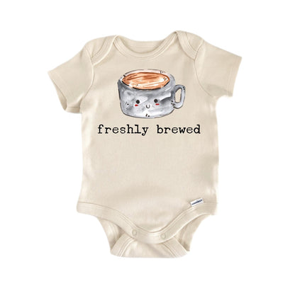 Freshly Coffee Brewed Newborn Baby Onesie® Bodysuit