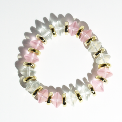 Frosted Blush Beaded Bracelet