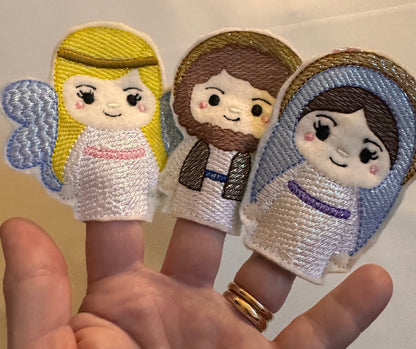 Nativity Finger Puppets Quiet Book, Religious Story Activity for Kids,
Felt and Mylar Christmas Gift