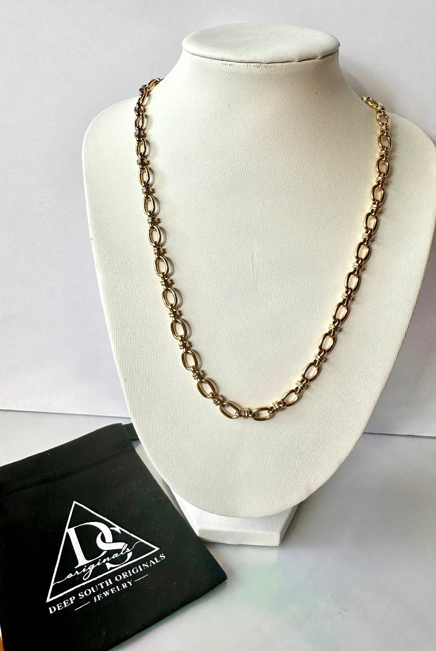Tri-Oval Link Chain Necklace ~ Mini Links ~ Deep South Originals