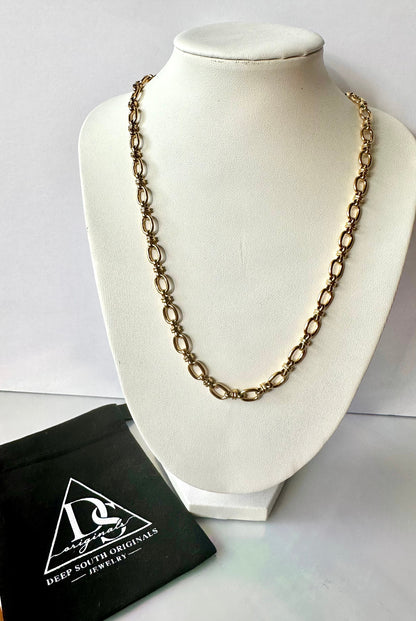 Tri-Oval Link Chain Necklace ~ Mini Links ~ Deep South Originals