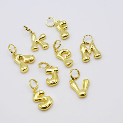 Funky Gold Initial Charm