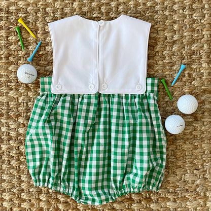 Baby Boy First Birthday Golf Outfit | Hole-In-One Reversible Golf Bubble