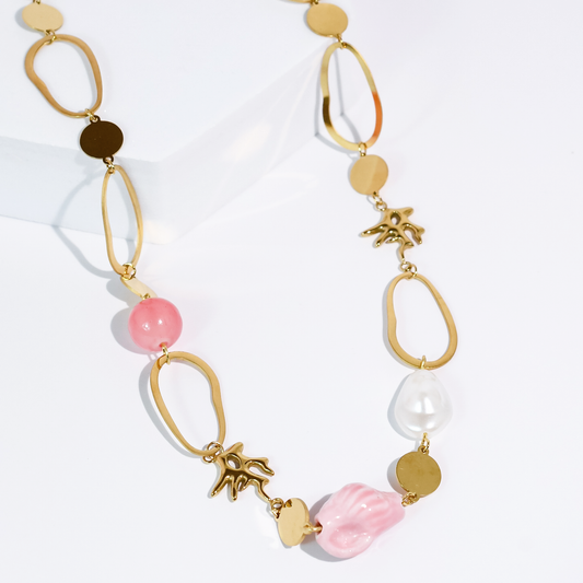 Golden Coral Necklace