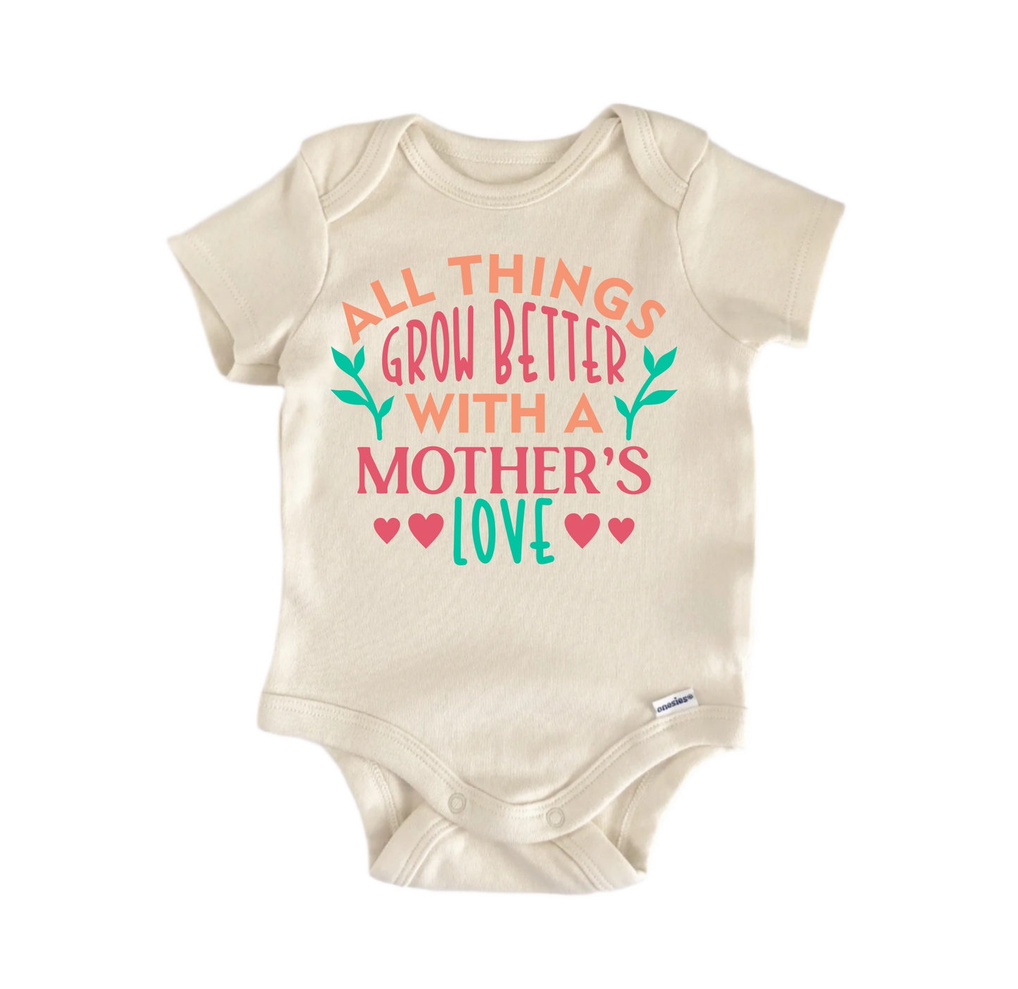 Grow Better Moms Mother's Newborn Baby Onesie® Bodysuit