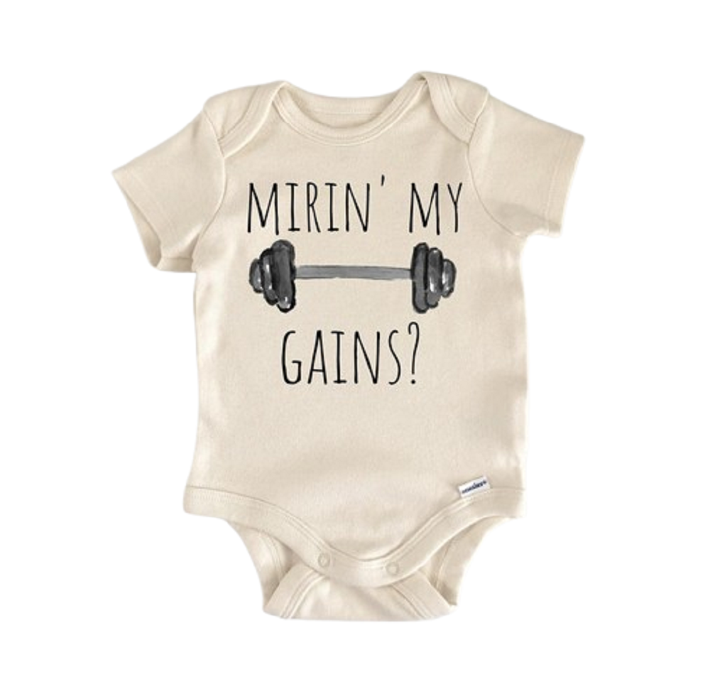 Gym Bodybuilder Workout Newborn Baby Onesie® Bodysuit
