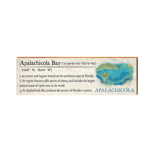 Apalachicola Bay Apalachicola Definition | Wall Art Print on Real Wood