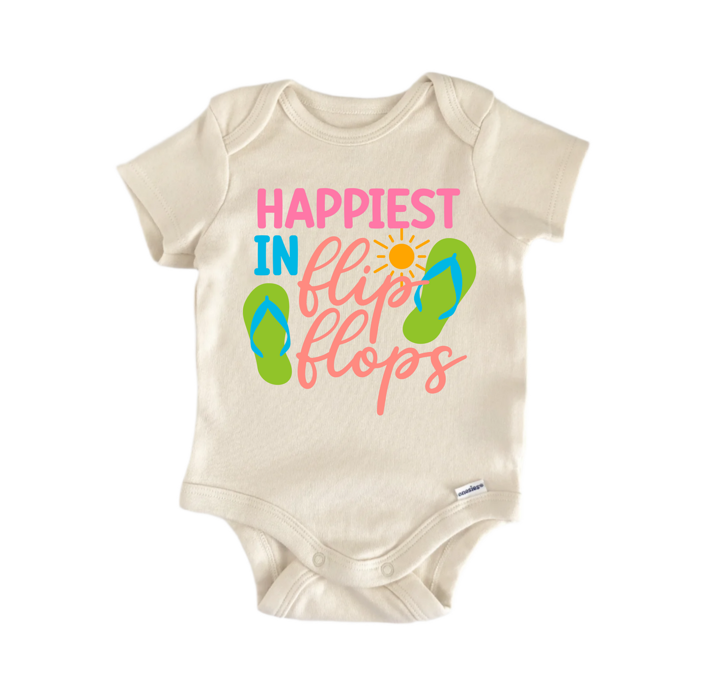 Happiest Flip Flops Newborn Baby Onesie® Bodysuit