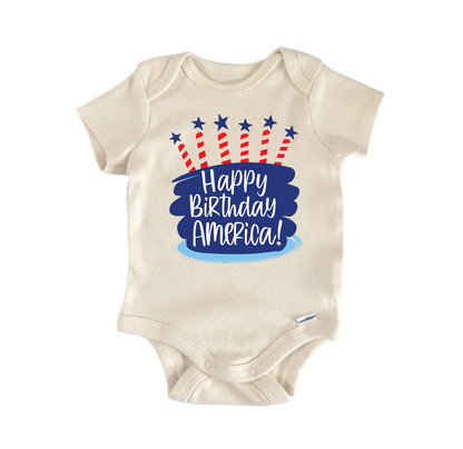 Happy Birthday America! Newborn Baby Onesie® Bodysuit