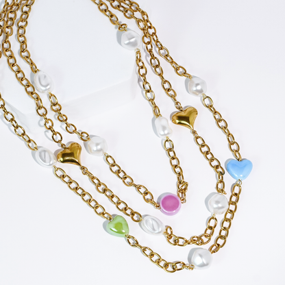 Heart Parade Layered Necklace