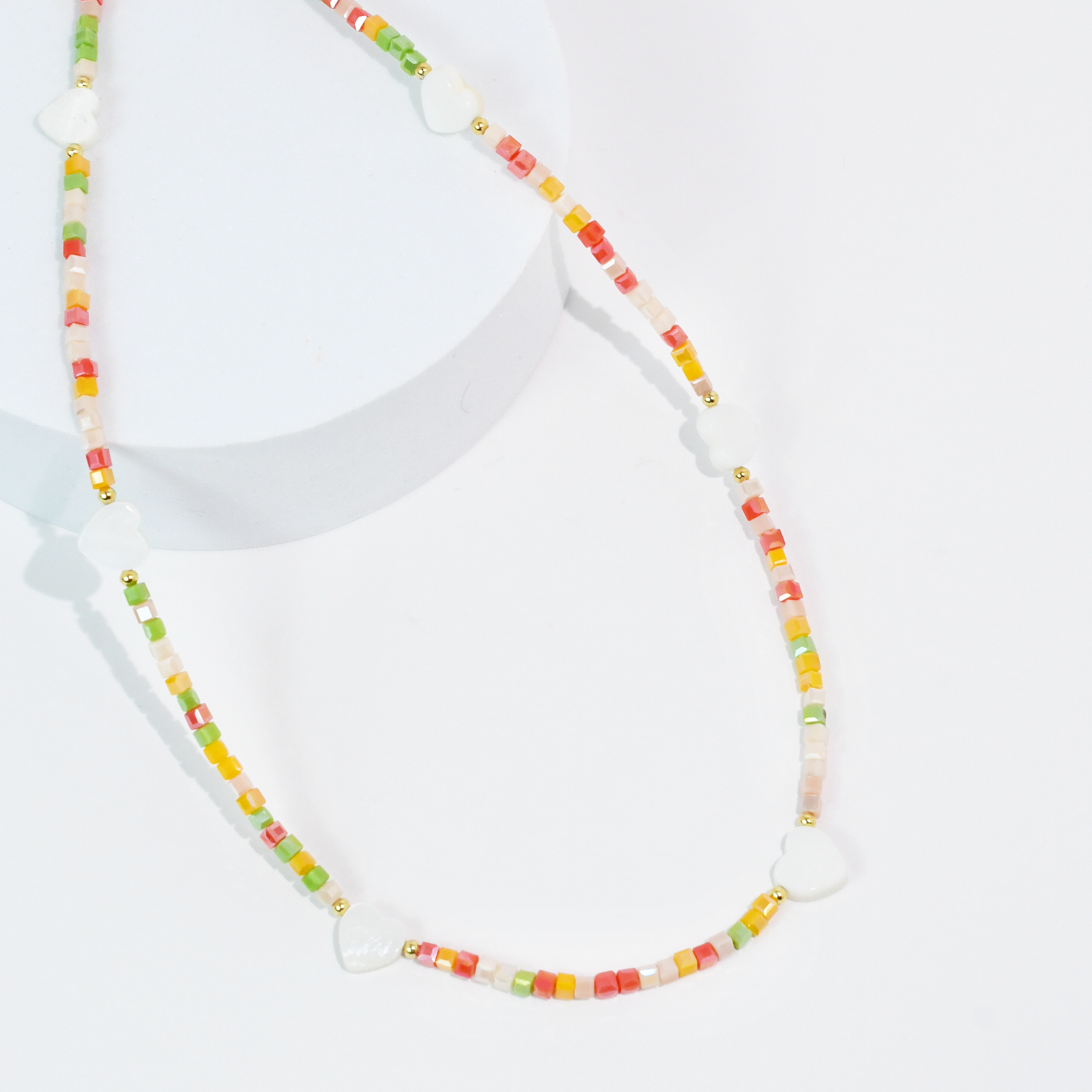 Heart Parade Beaded Necklace