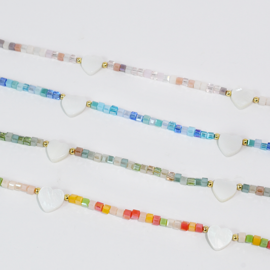 Heart Parade Beaded Necklace