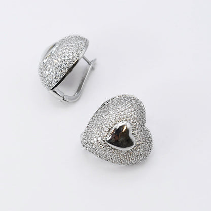Heart to Hold Silver Earrings