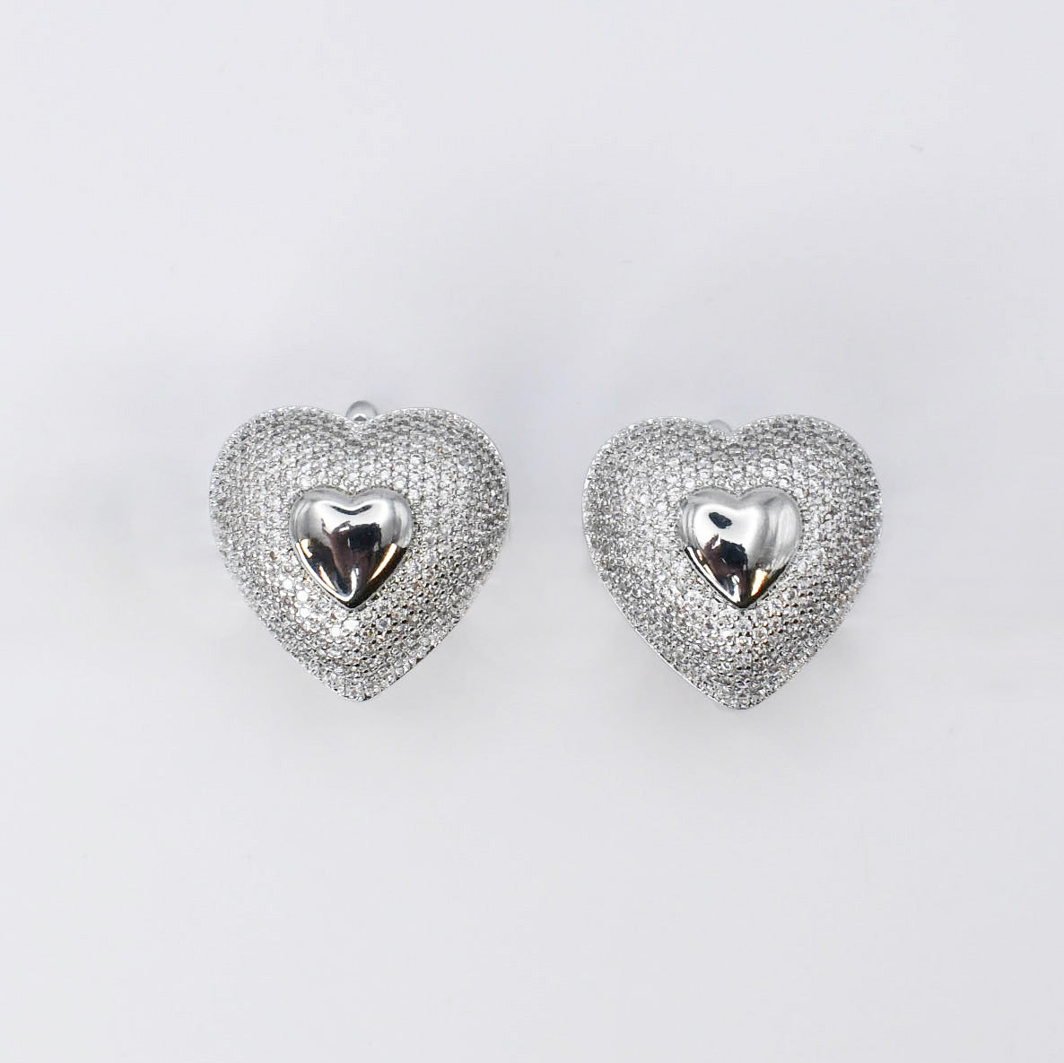 Heart to Hold Silver Earrings