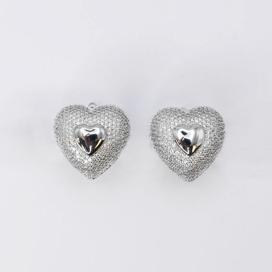 Heart to Hold Silver Earrings