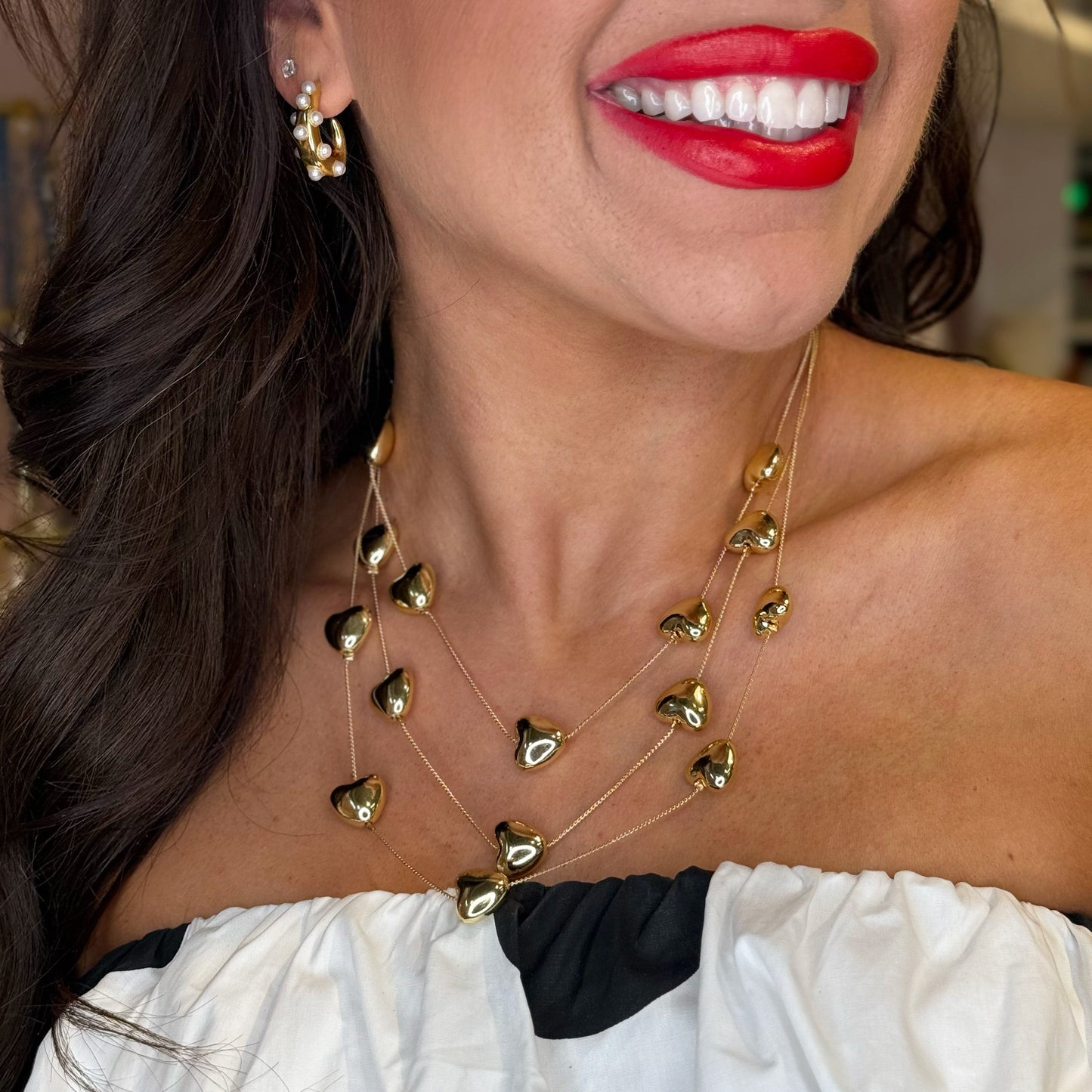 Hearts Ballon Layer Necklace