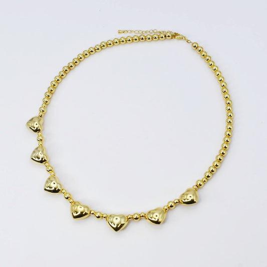 Hearts and Beads Necklace