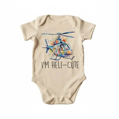 Helicopter Floral Newborn Gift Baby Onesie® Bodysuit