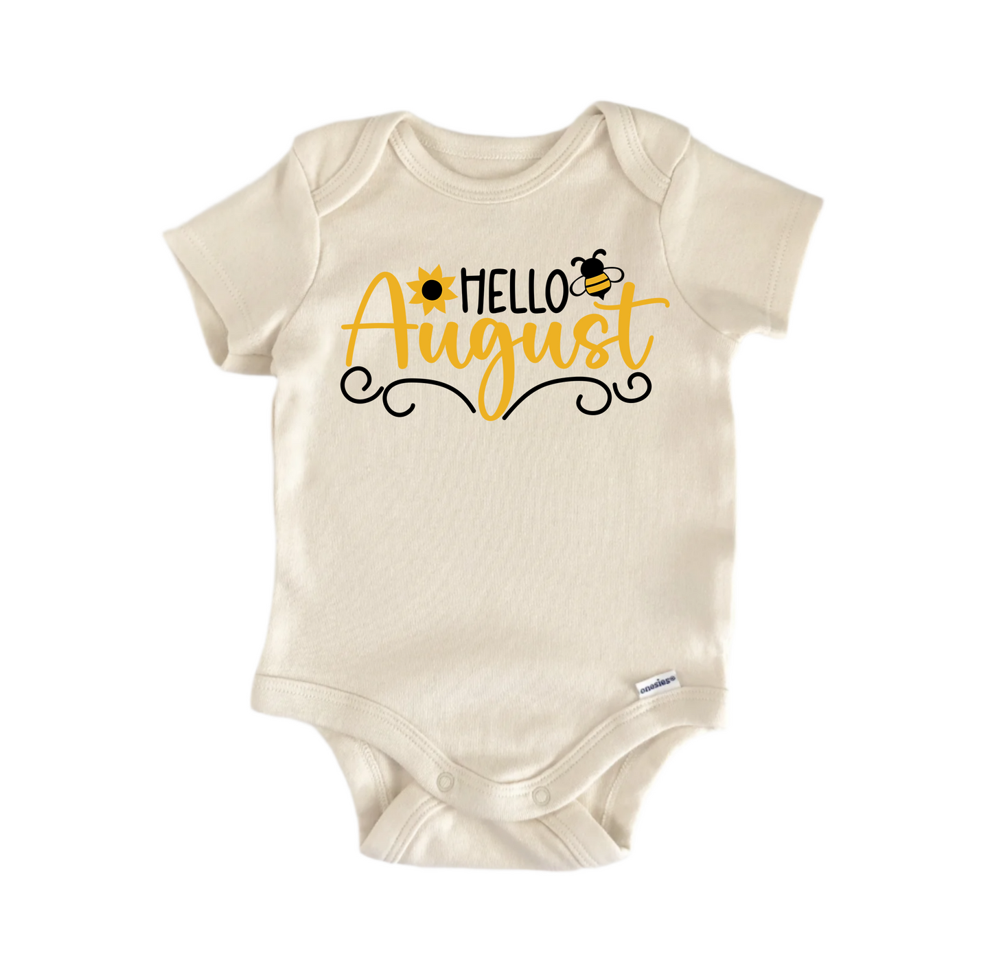 Hello August Newborn Baby Onesie® Bodysuit