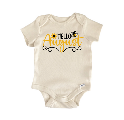 Hello August Newborn Baby Onesie® Bodysuit