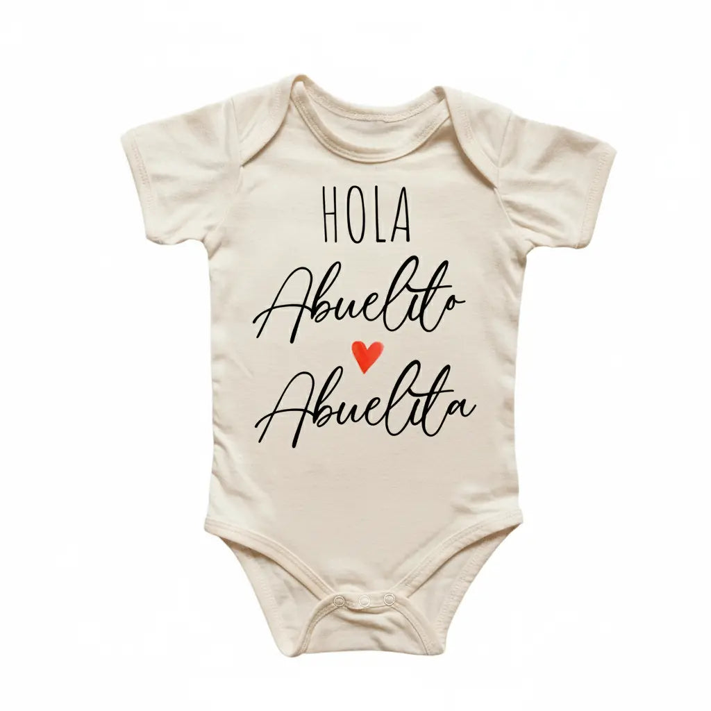Hola Abuelitos Spanish Newborn Baby Onesie® Bodysuit