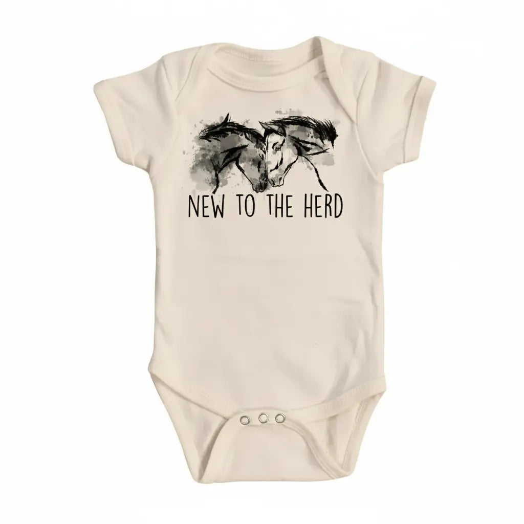 Horse Herd Ranch Newborn Baby Onesie® Bodysuit GS1