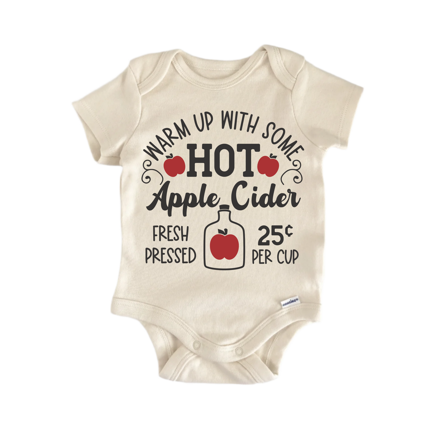 Hot Apple Cider Fall Newborn Baby Onesie® Bodysuit