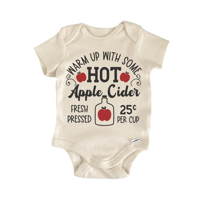 Hot Apple Cider Fall Newborn Baby Onesie® Bodysuit
