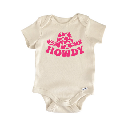 Howdy Cowboy Hat Western Newborn Baby Onesie® Bodysuit