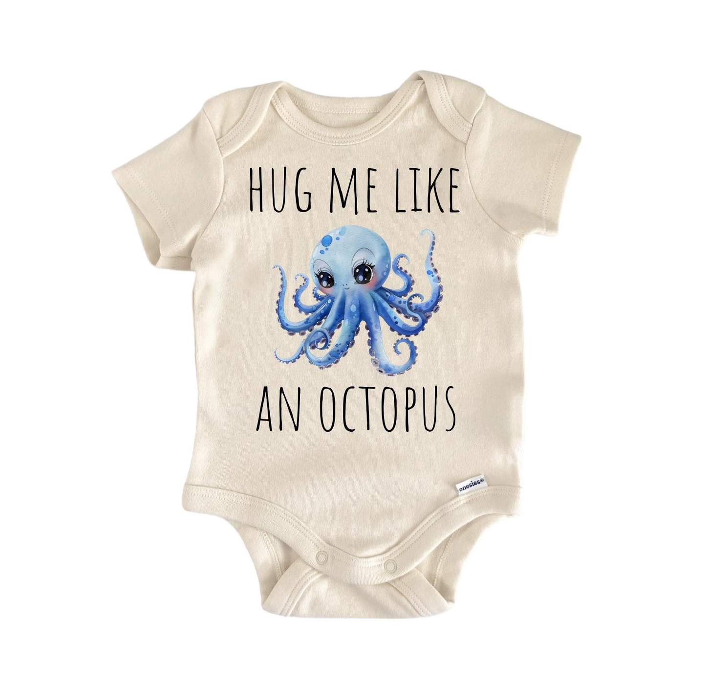 Hug Me Like Octopus Newborn Baby Onesie® Bodysuit