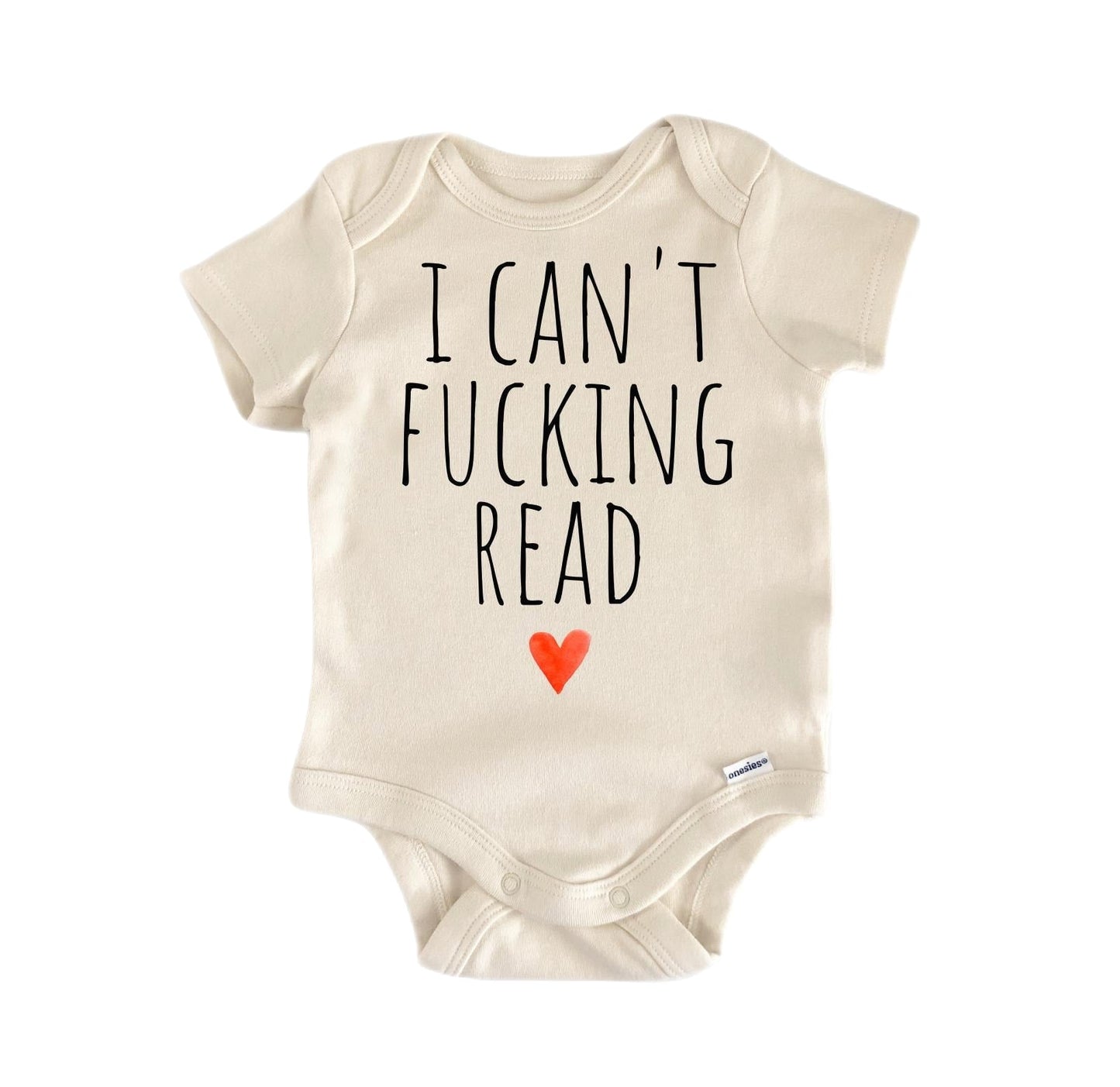 I Cant Read Book Lover Newborn Baby Onesie® Bodysuit