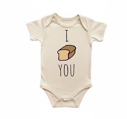 I Loaf You Bread Baking Newborn Baby Onesie® Bodysuit