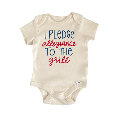 I Pledge Allegiance Grill Newborn Baby Onesie® Bodysuit