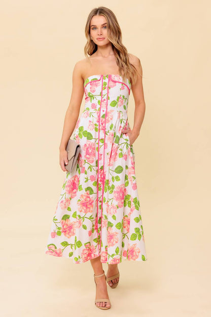 BETTER THAN EVER WOVEN MIDI DRESS