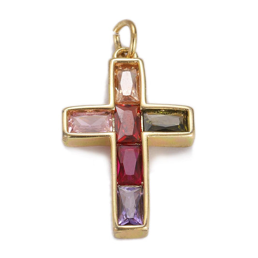 Colorful Cross Charm ~ Deep South Originals