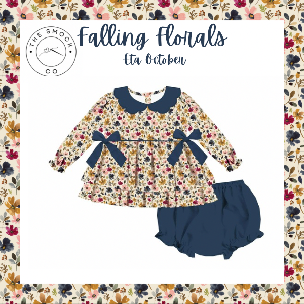 Falling Florals Girl Diaper Set