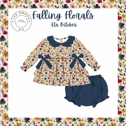 Falling Florals Girl Diaper Set
