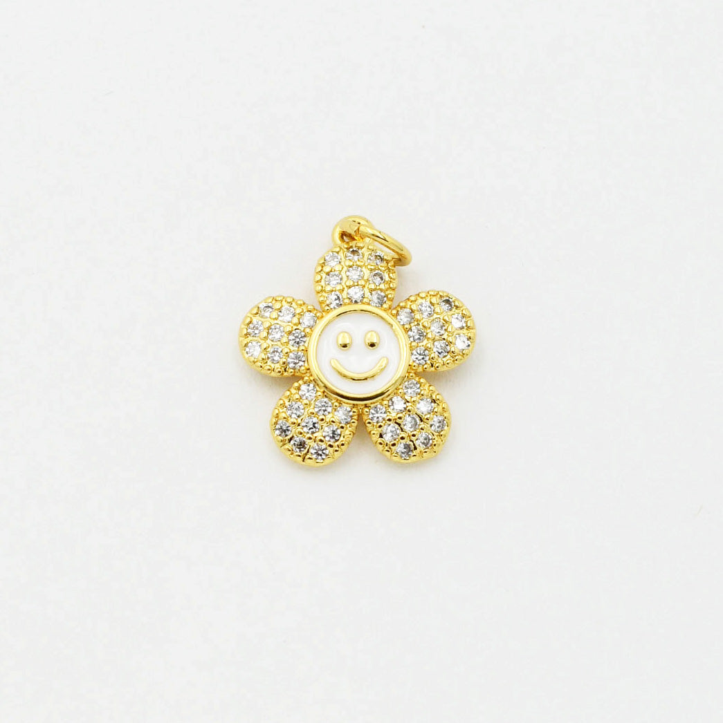 Smiley Flower Charm CH-288