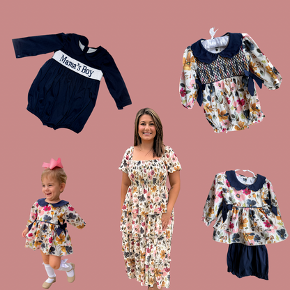 Falling Florals Girl Bubble