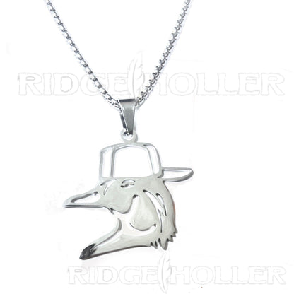 Wood Duck with Hat- Stainless Steel Necklace and Pendant