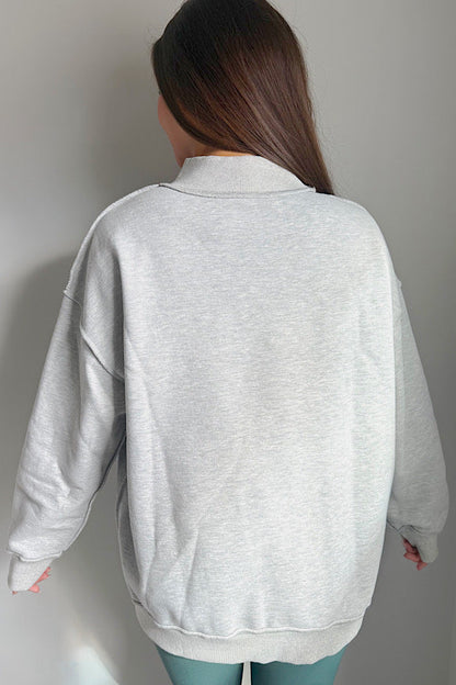 SC - Taylor Oversized Gray Reversible Sweatshirt