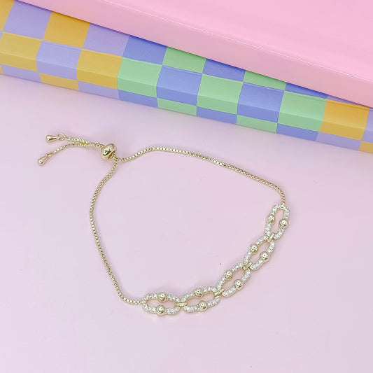 Sparkle Link Gold Bracelet