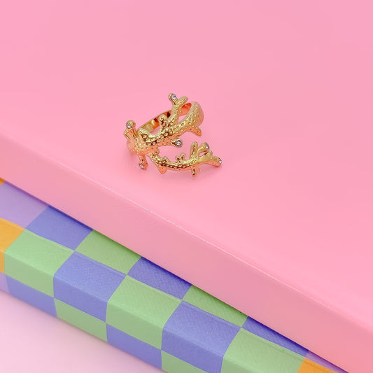 Coral Crown Ring