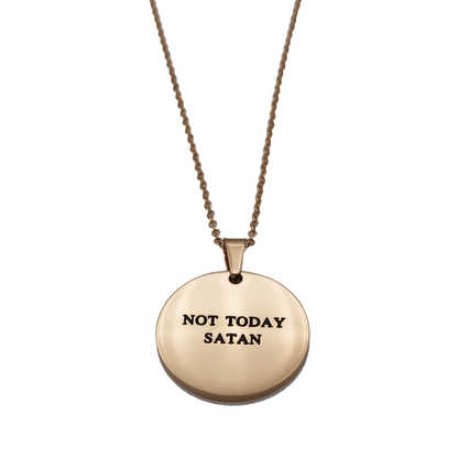 Not Today Satan Circle Necklace