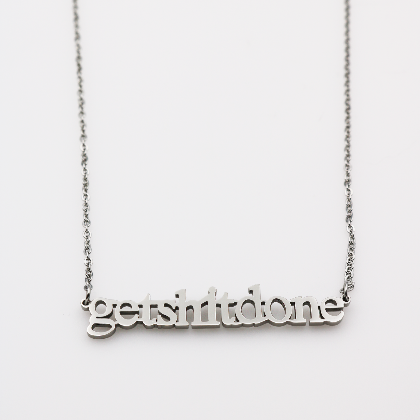 Get Shit Done Cutout Necklace
